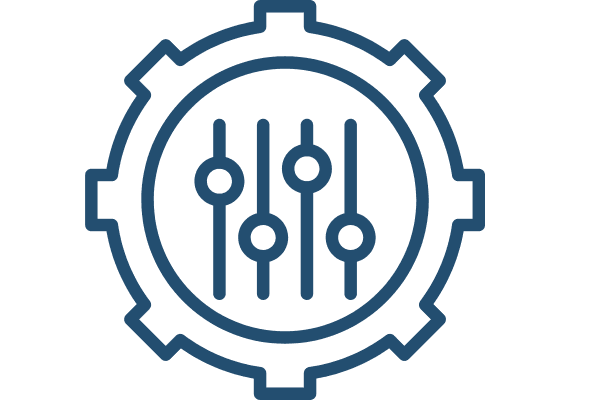 icon depicting settings within a gear