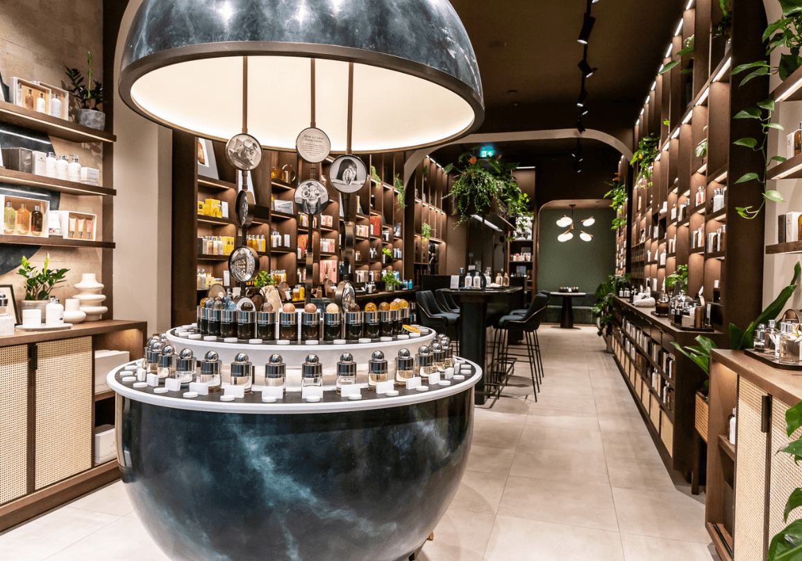 A shot into a Molton Brown store