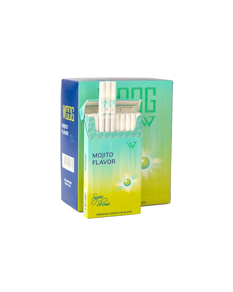 Woog mojito-flavored cigarette pack.
