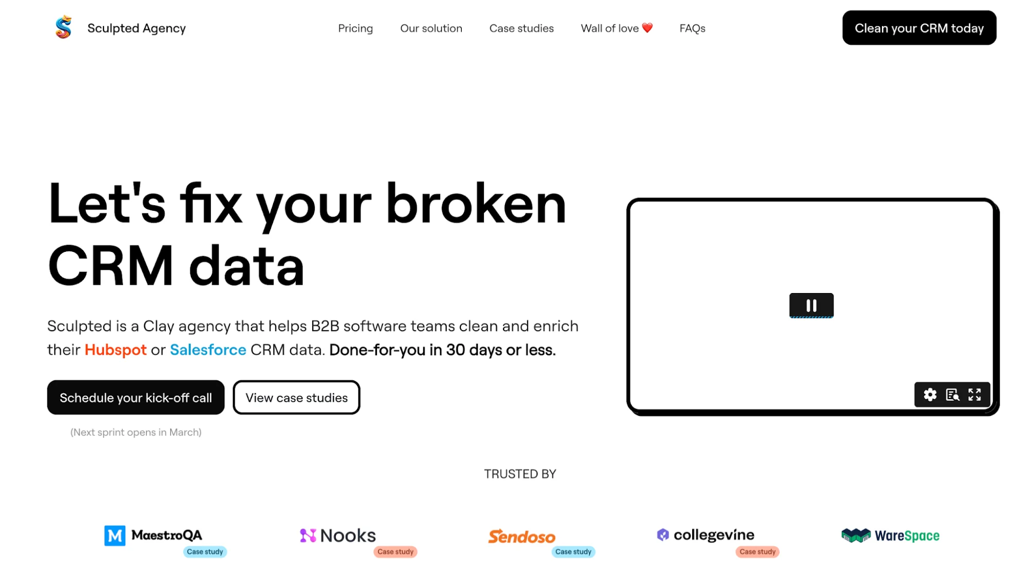 Sculpted Agency: Growth Engine X alternative for CRM enrichment, data hygiene, and pipeline generation