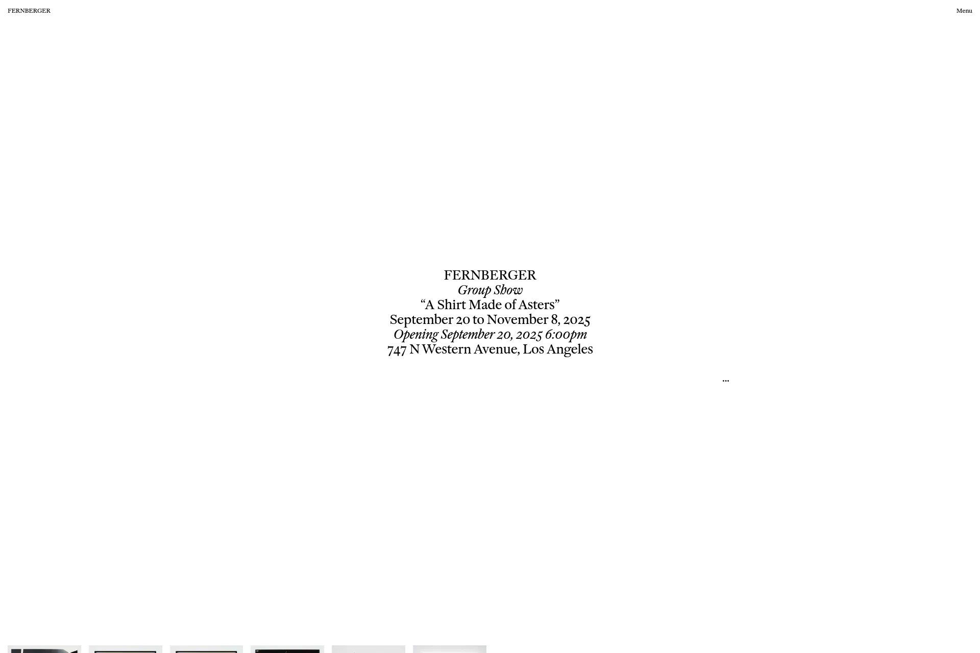 Screenshot of Fernberger website