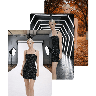 A smartphone with a black case is displayed vertically on a wooden stand against a black background. The screen shows a gradient from blue to yellow.