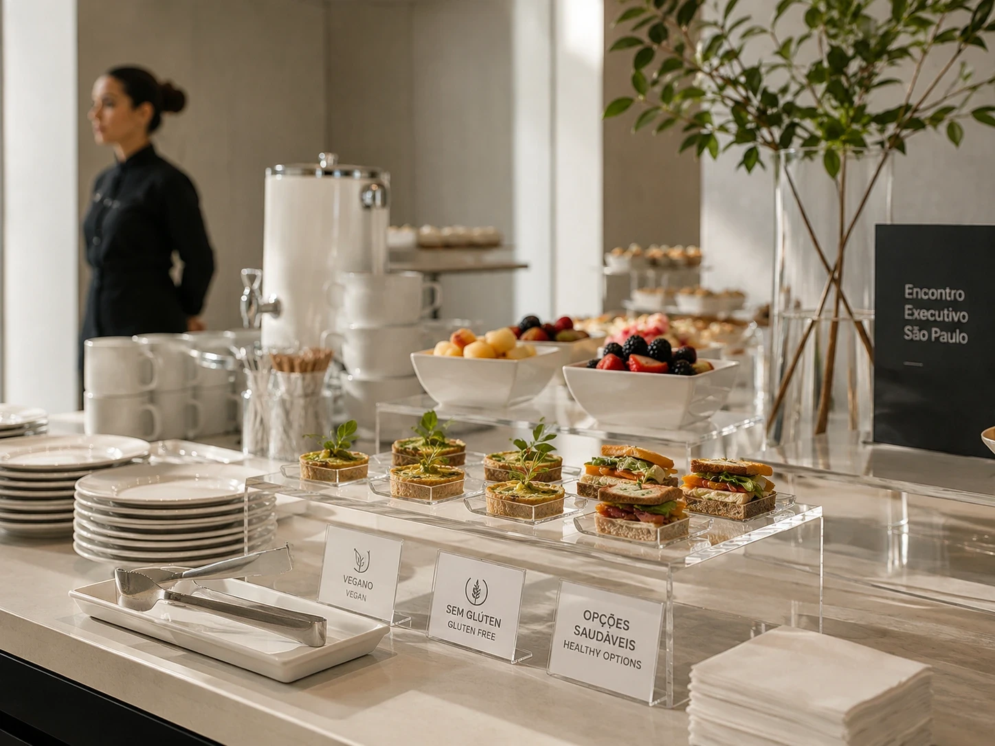 alimentação para eventos corporativos em São Paulo com padrão executivo