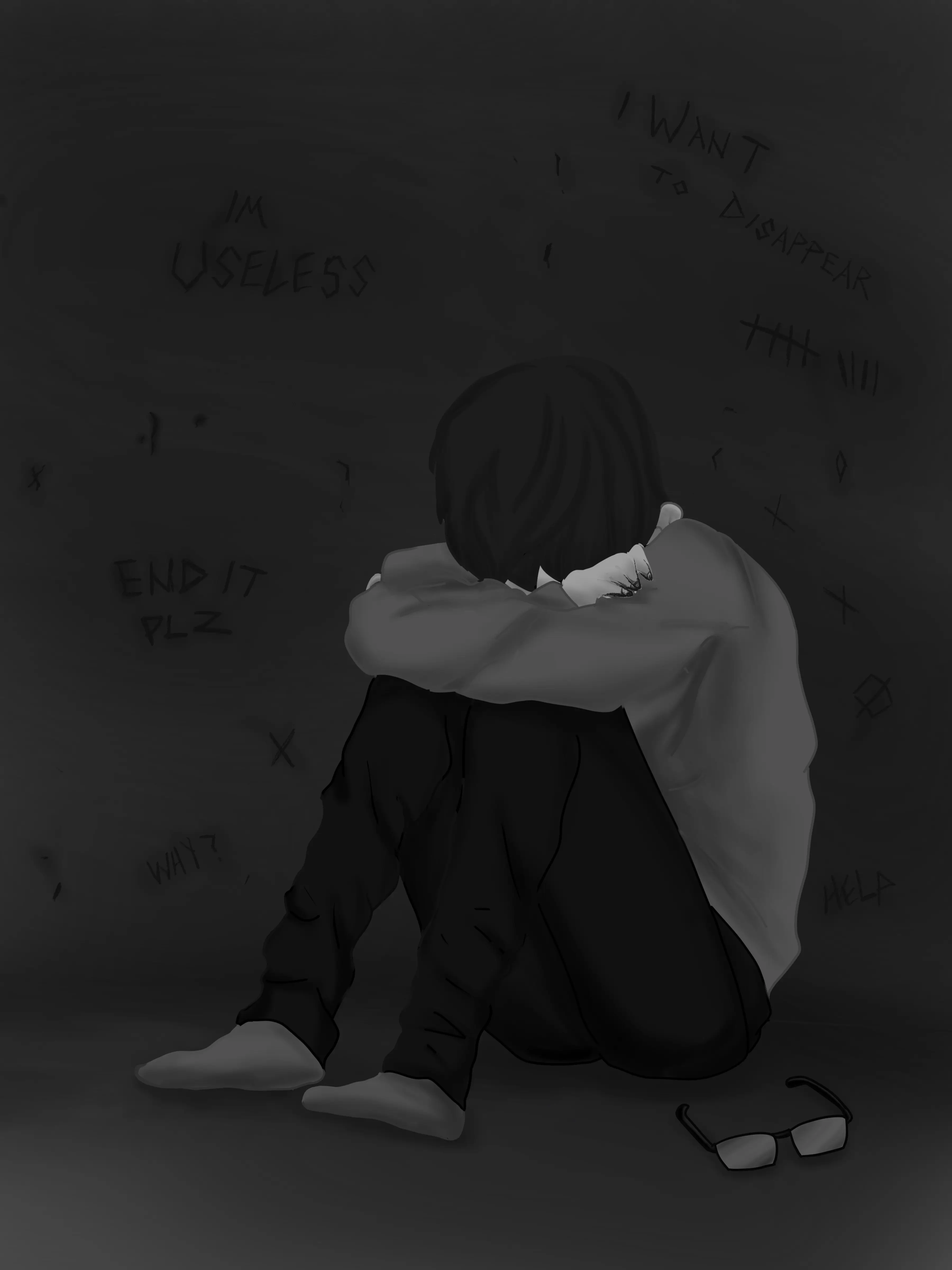 depressed boy