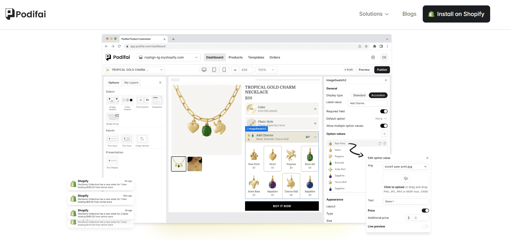Podifai Product Customizer - Fast No-Code Shopify Product Customizer