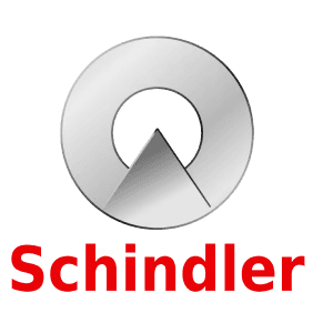 Schindler logo, highlighting a transition from Excel reporting to centralized Power BI consulting with CaseWhen Consulting.