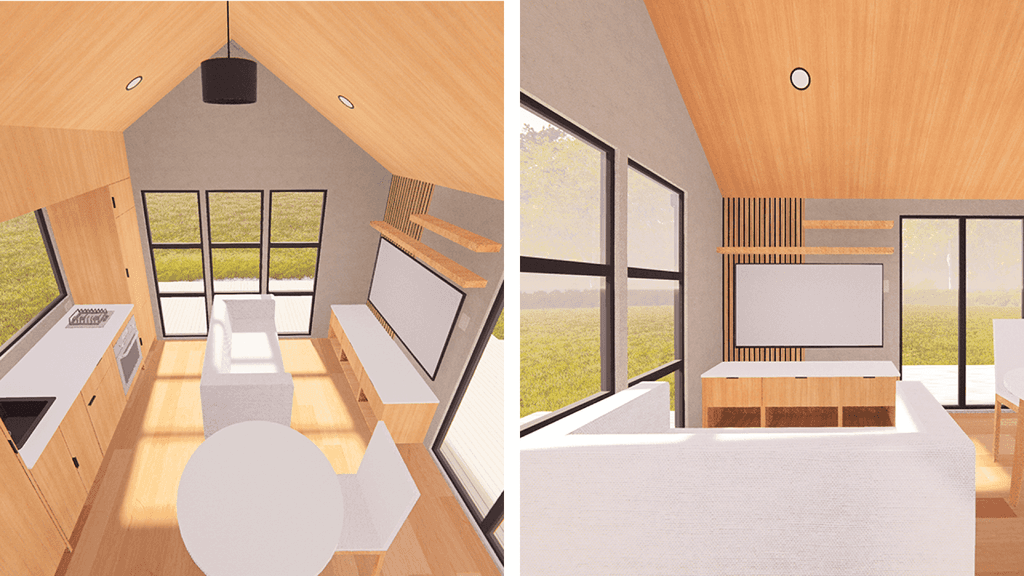 12x20 tiny house living room