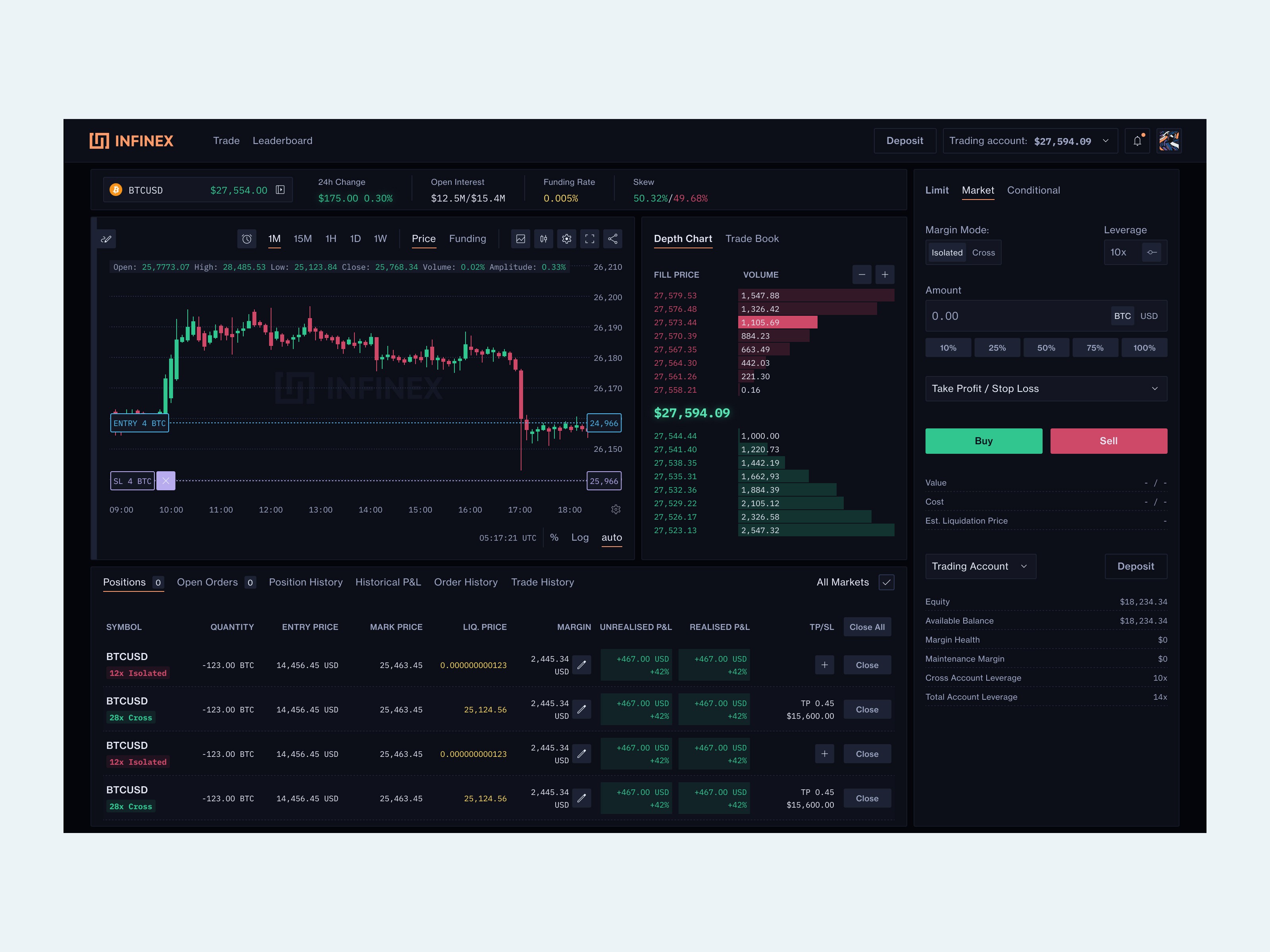 Infinex Decentralized exchange web3 product ux design