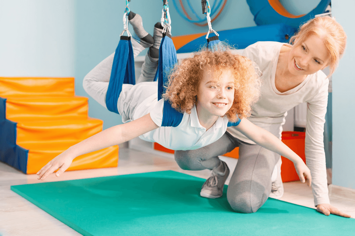 Child receiving developmental therapy at Blissful Care Center