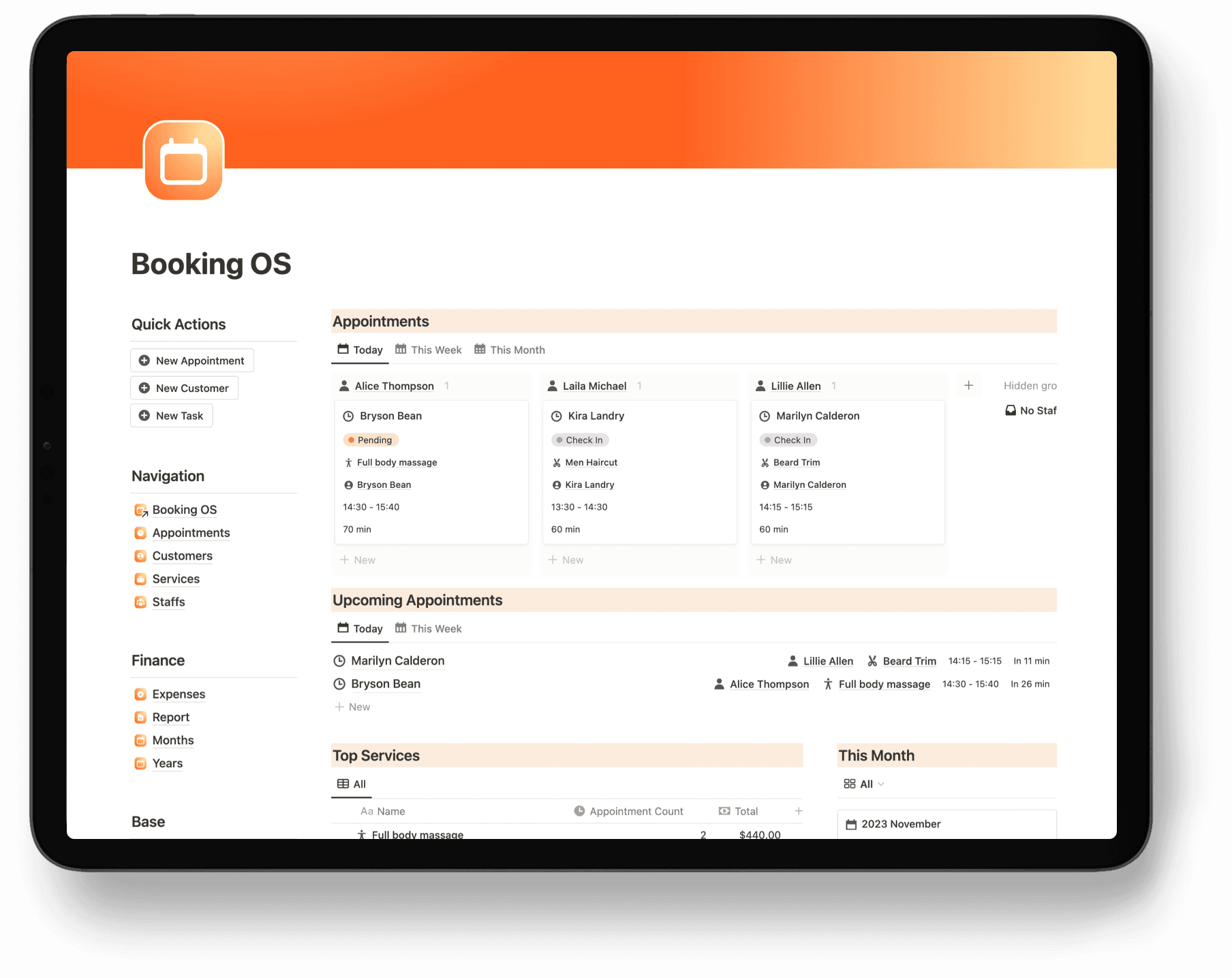 Booking OS Notion Template