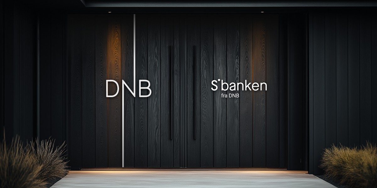 DNB and Sbanken logo on door