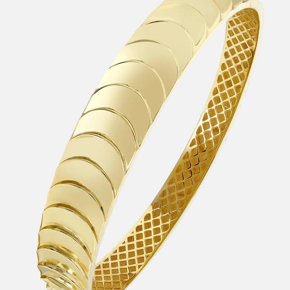 Assos Pırlanta 14 Ayar Altın Tasarım Kelepçe Bilezik 9.69 Gram