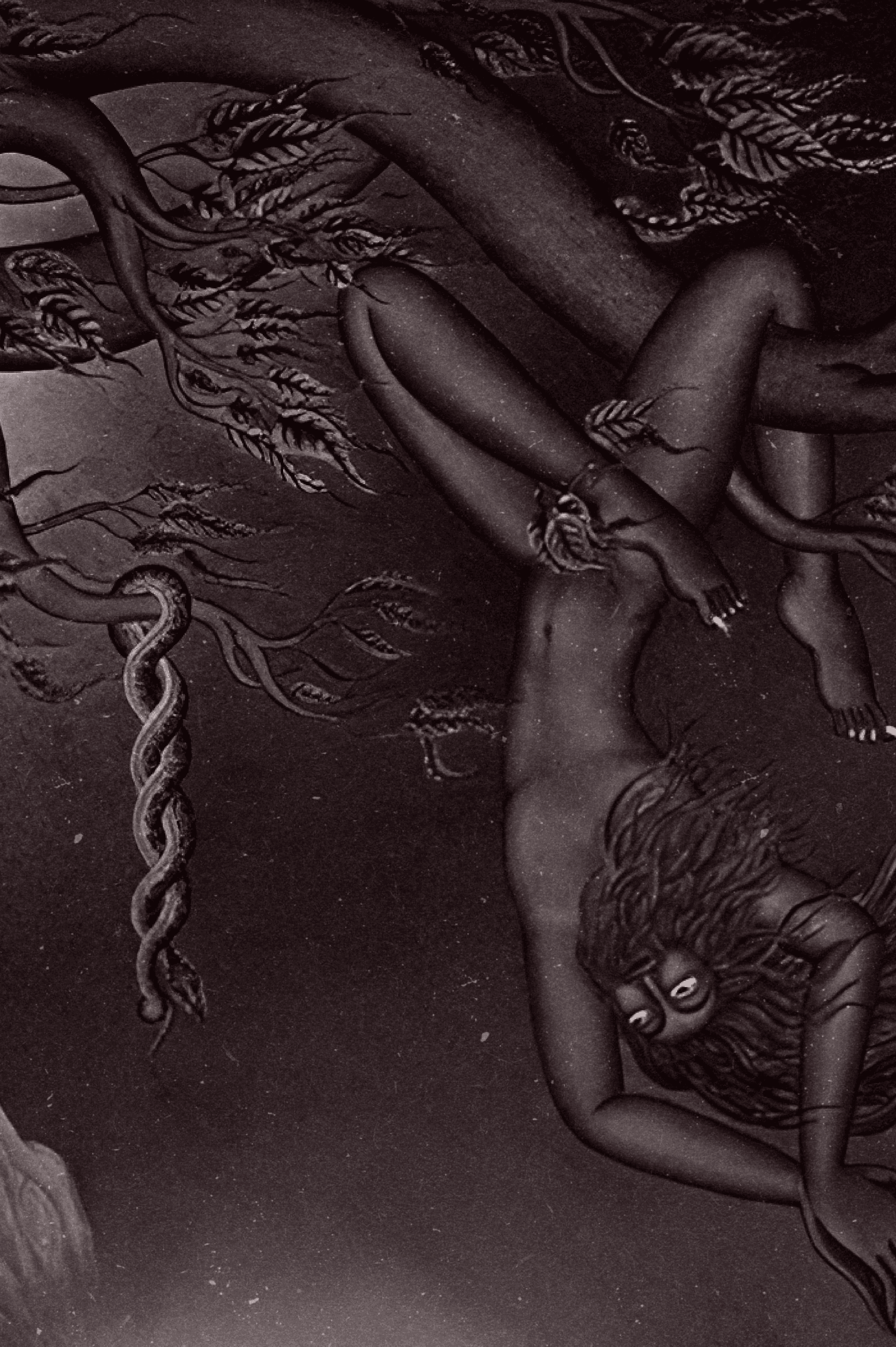 Modern curved staircase with warm ambient lighting