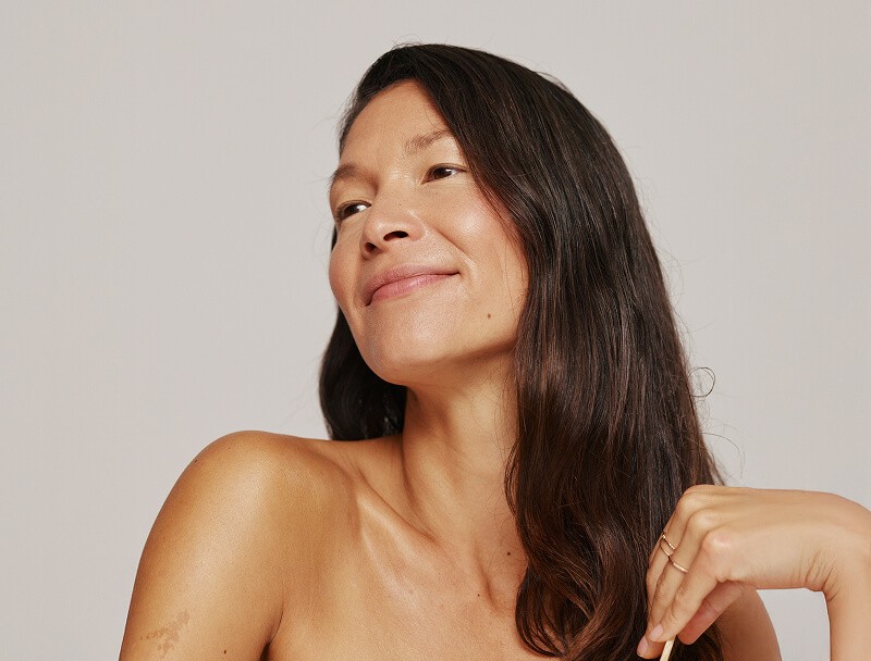 Close-up portrait of a woman.