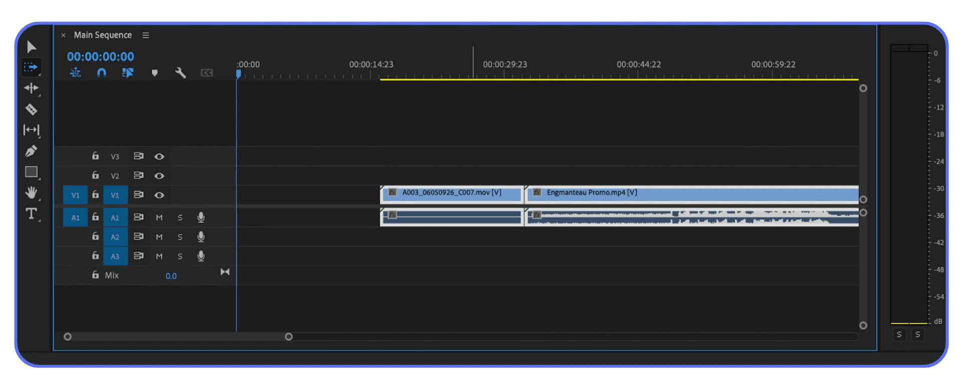 Adobe Premiere Pro timeline using ripple trims to remove gaps and keep edits tight