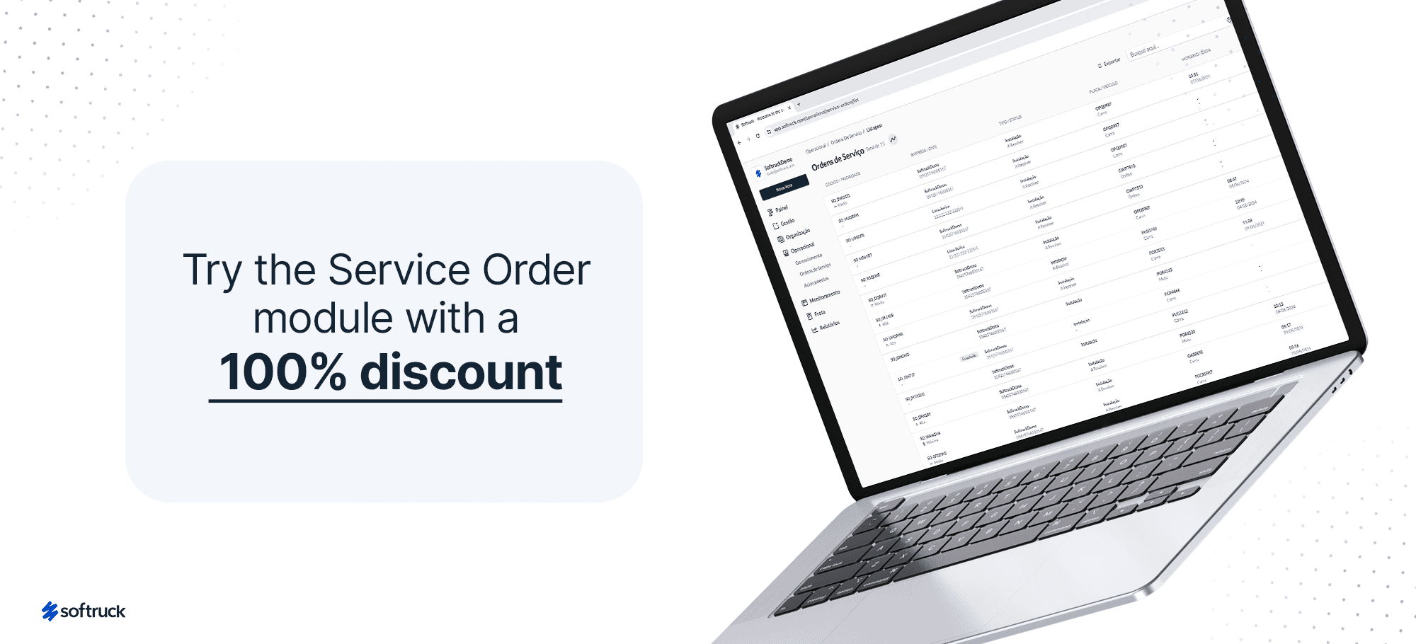 New work order On-line integrated with Softruck