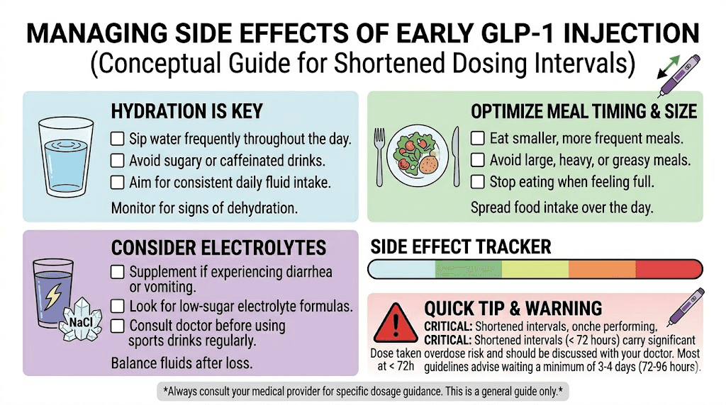 GLP-1 early dosing side effect management strategies checklist