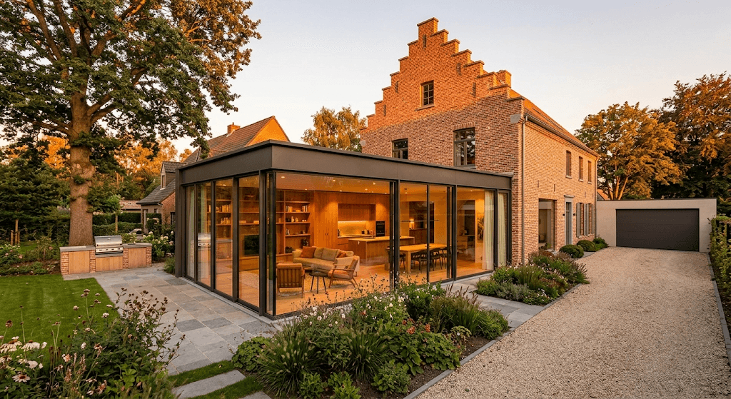 Maison rénovée et modernisée après un projet de transformation complète.