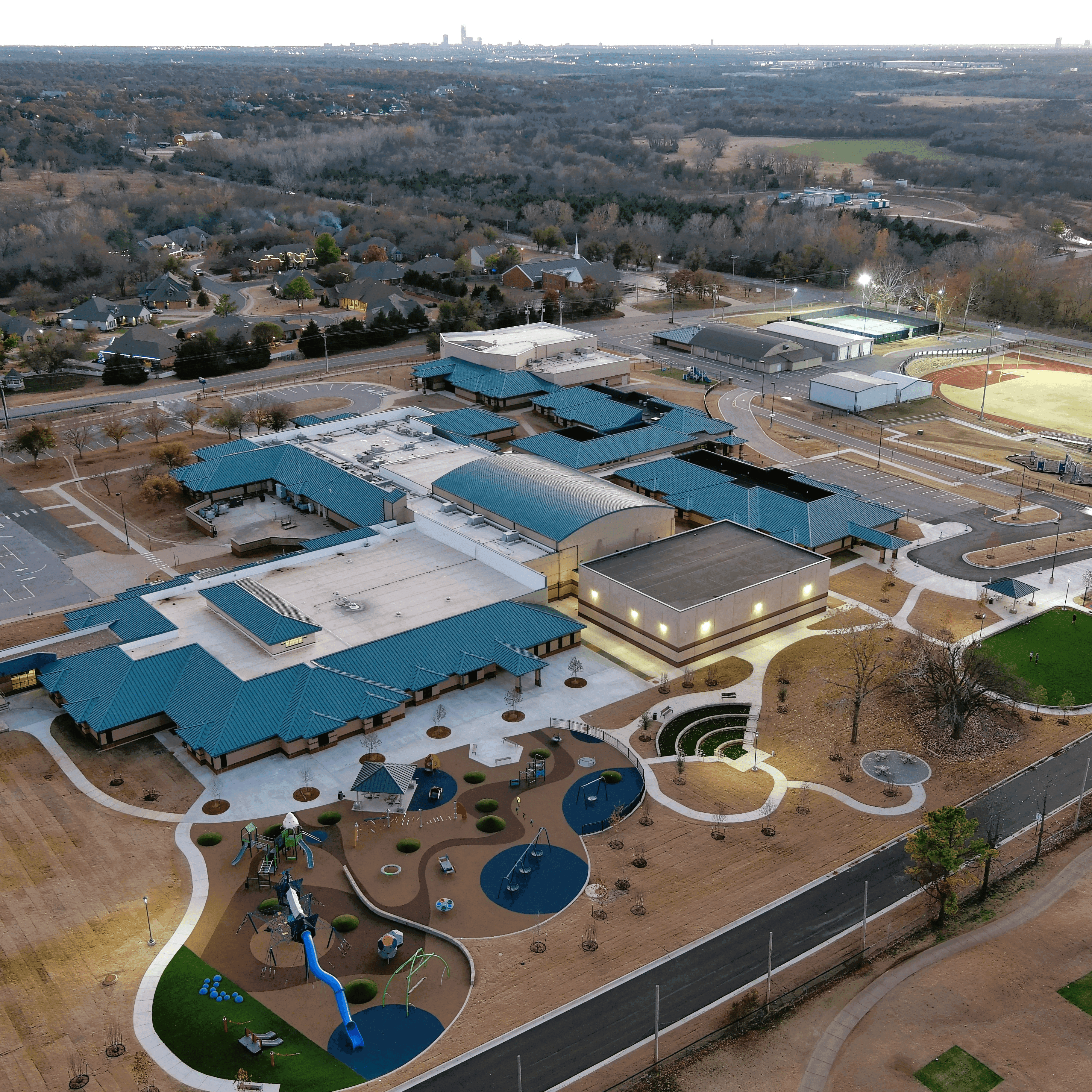Photo shows Oakdale Middle School Exerior