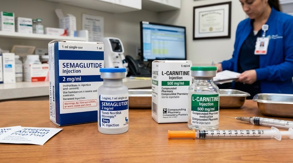 Semaglutide with L-carnitine