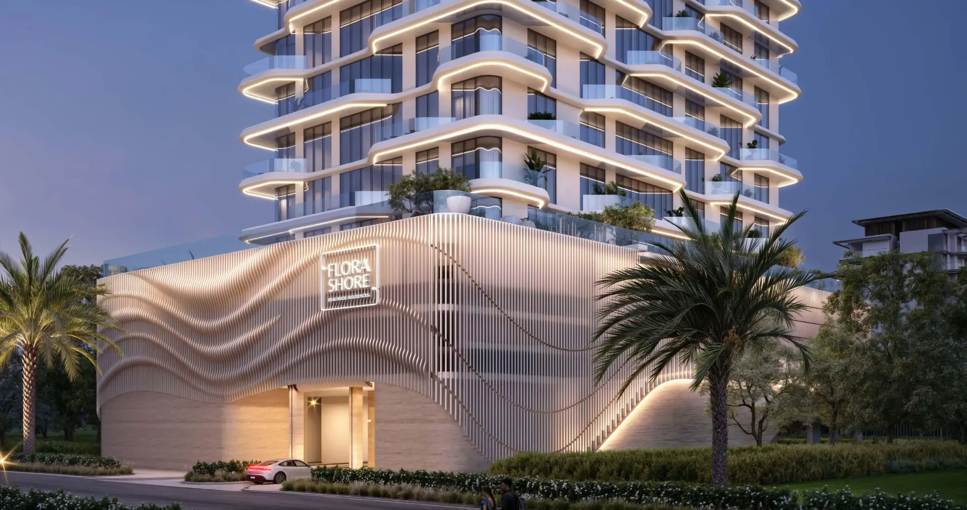 flora shore beachfront residences building views