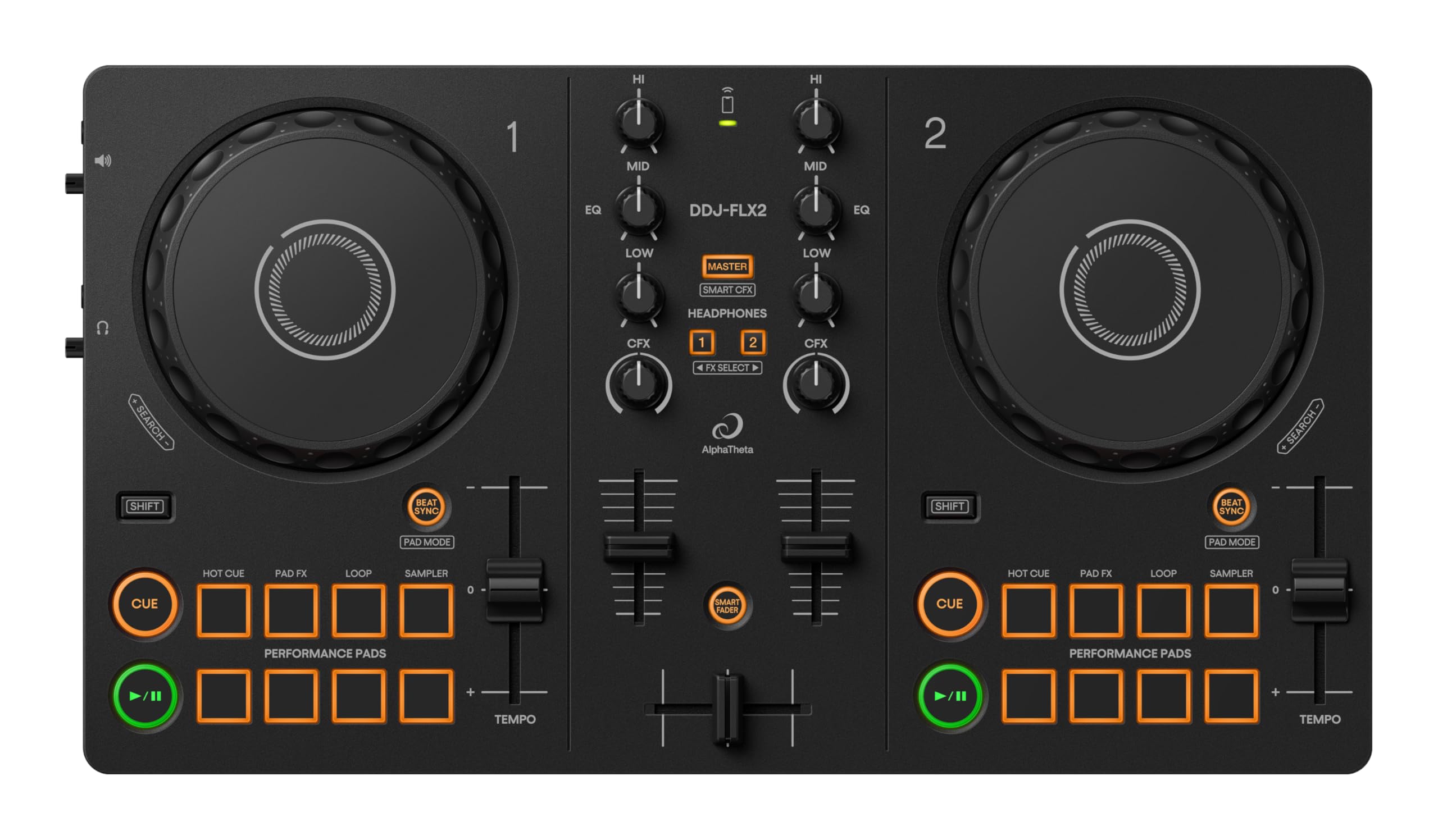 dj controller for beatmatching equipment