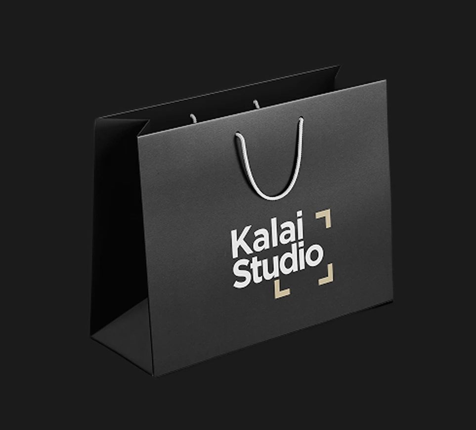 Kalai wedding photography Studio shopping bag design