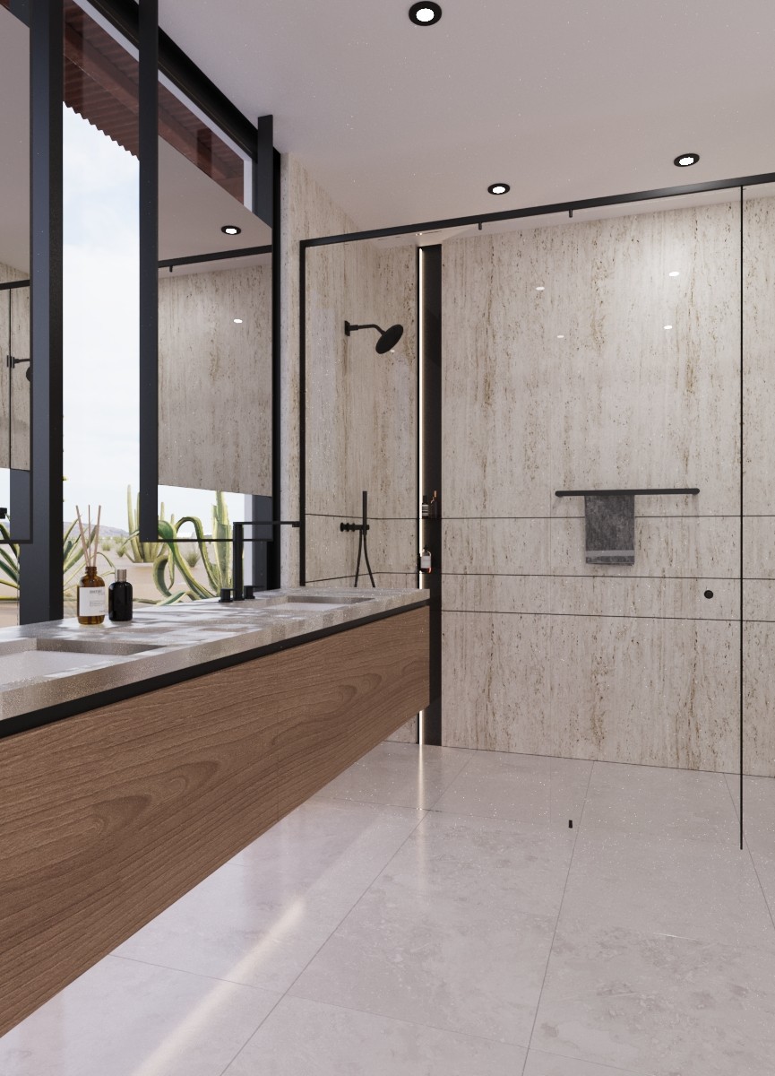 Modern Bathroom Residential Design in Guernville Sonoma California