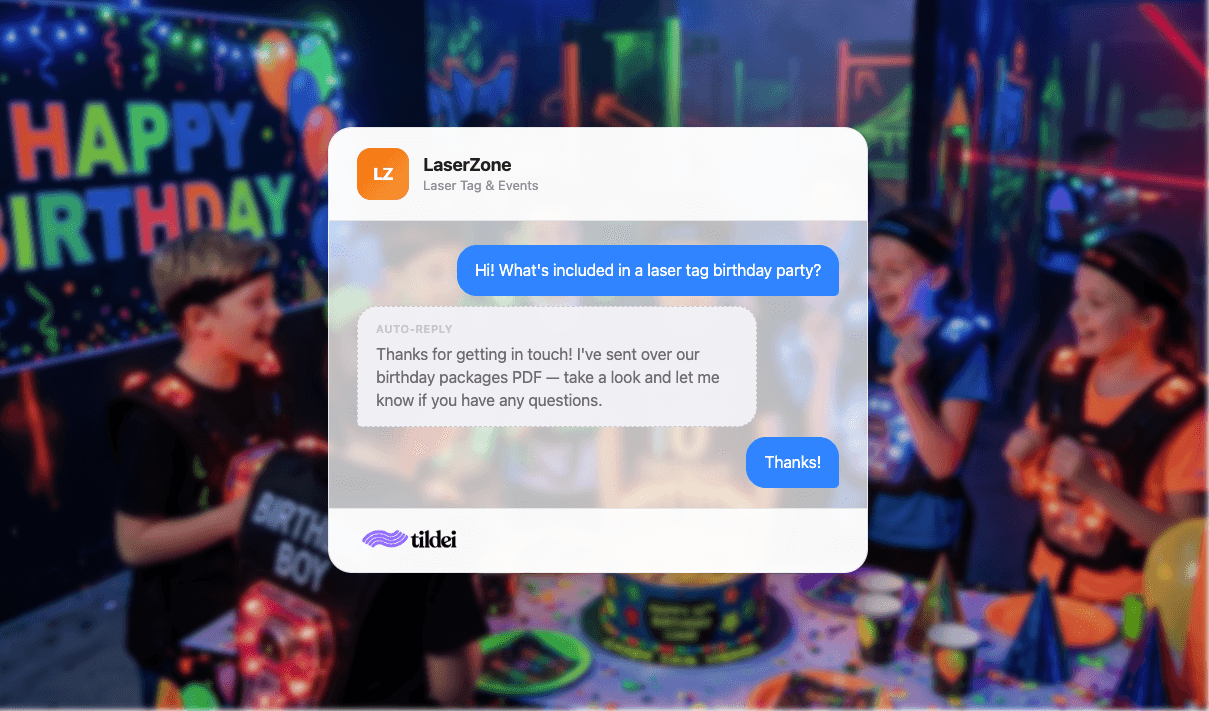 laser tag birthday booking