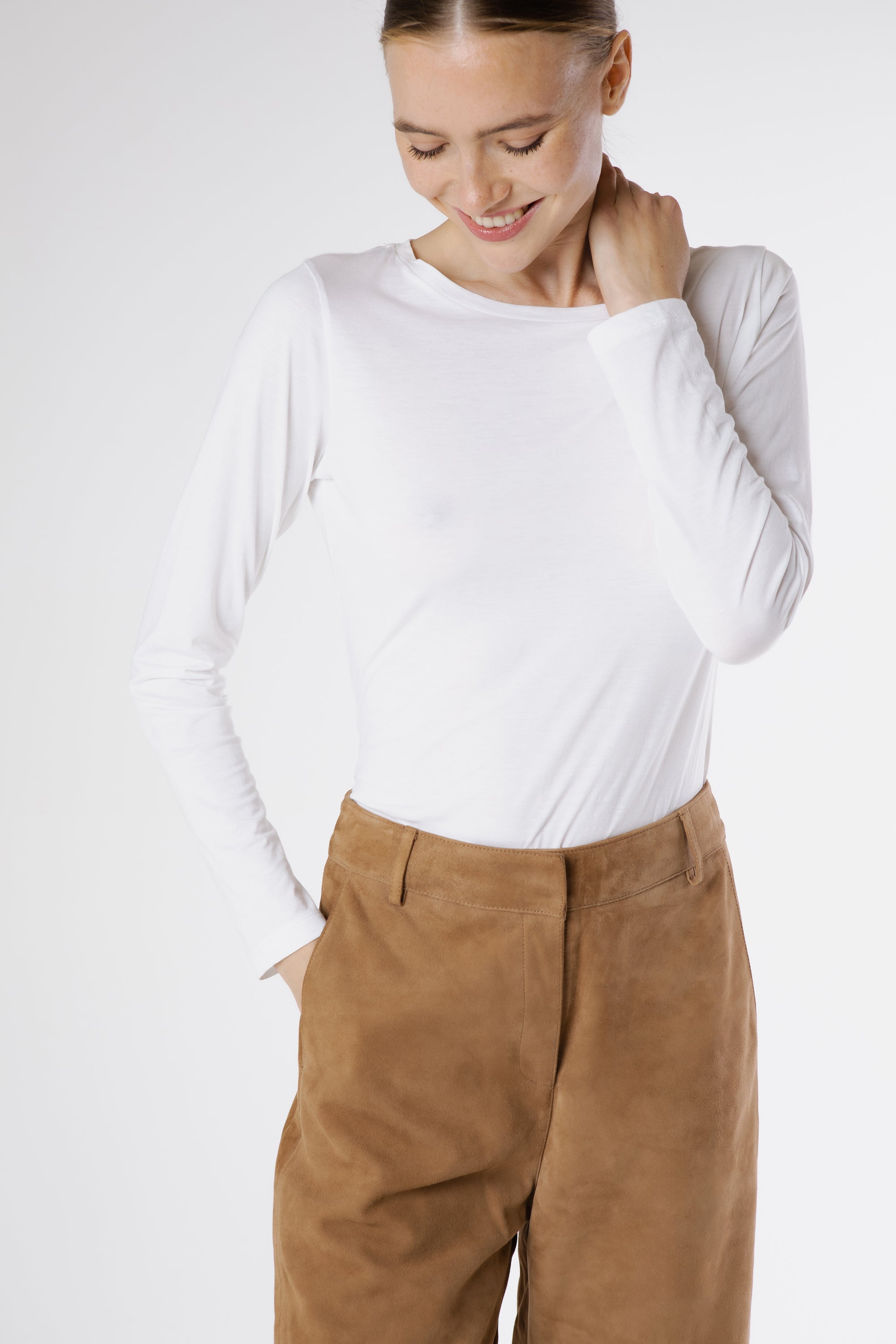 elegant white longsleeve