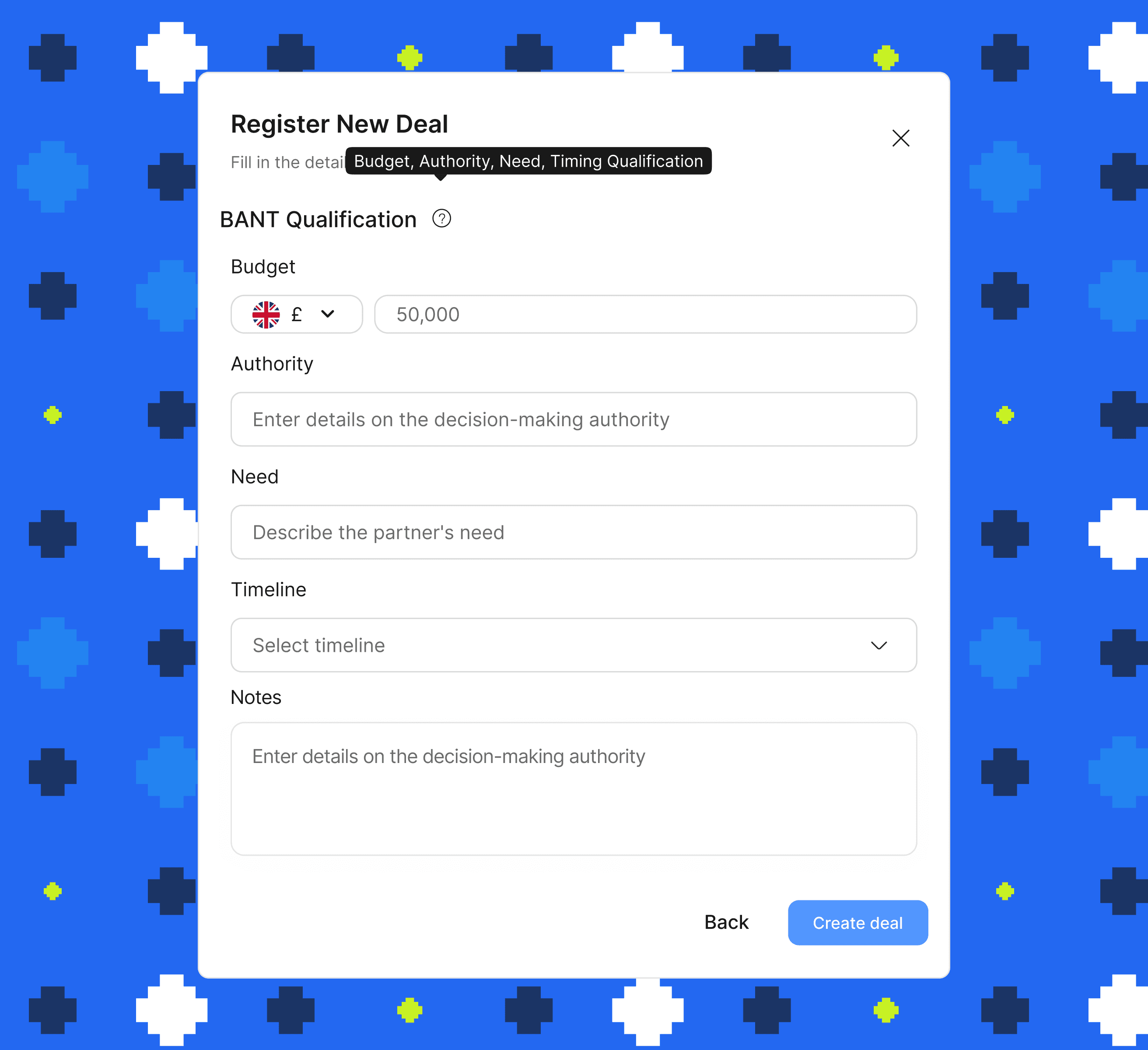 Airstride showing deal registration..