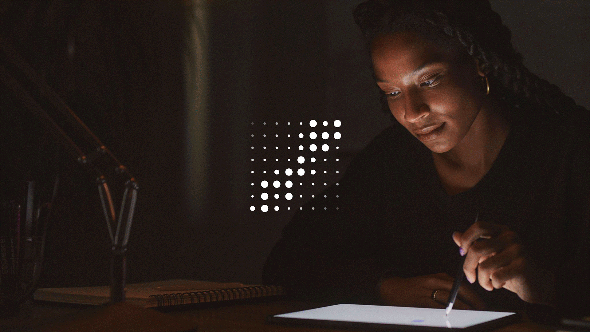 A collection of brand mocups showing the logo consistently in the centre