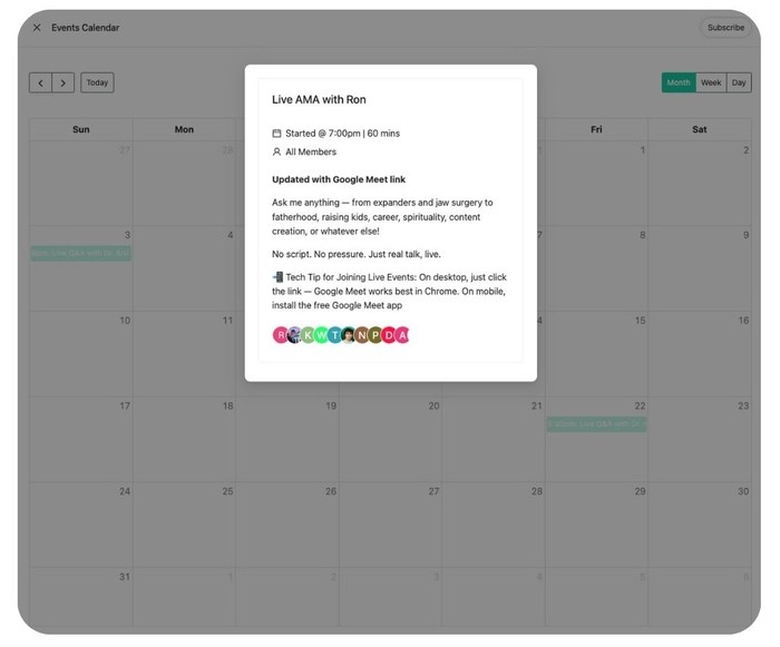 live Q&A calls with Ron screenshot