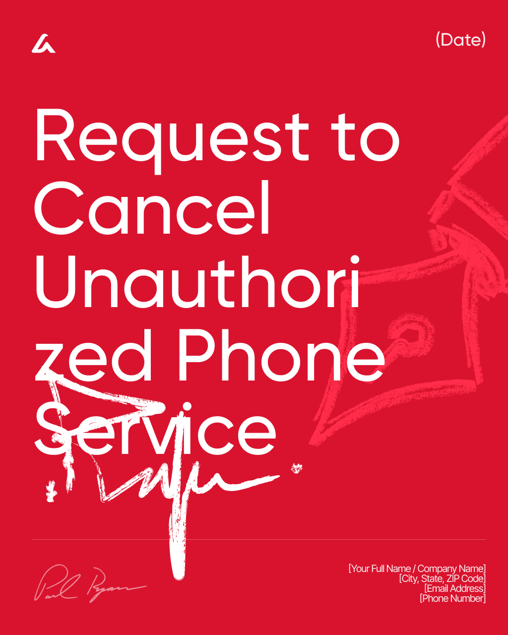 Request to Cancel Unauthorized Phone Service