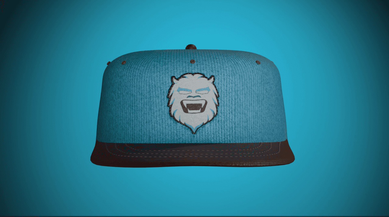 An image of hat design for the Alaska Yetis.