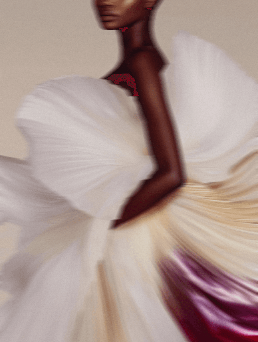 Creative Mood Board shot with aesthetic images laying on the floor