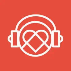 KultureCity logo featuring a white line art heart inside a circle, overlaid with headphones, on a red background.