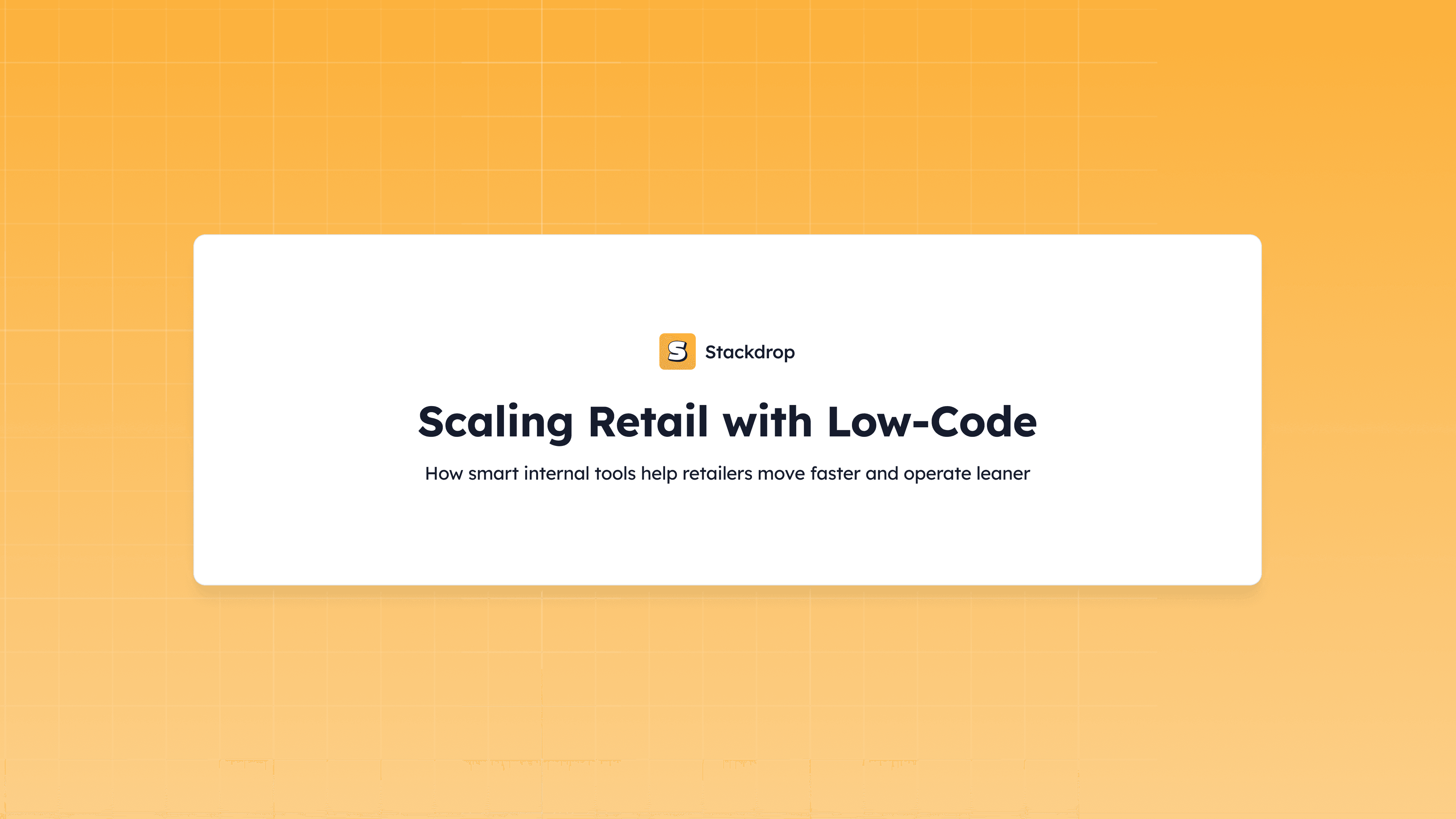 low code and retail