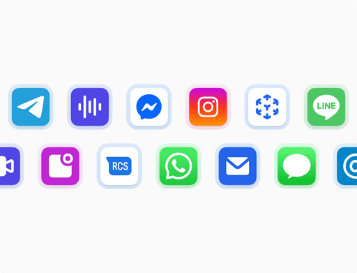 Customer communication channels, including popular messaging and social media platforms like WhatsApp, Instagram, and Facebook Messenger.