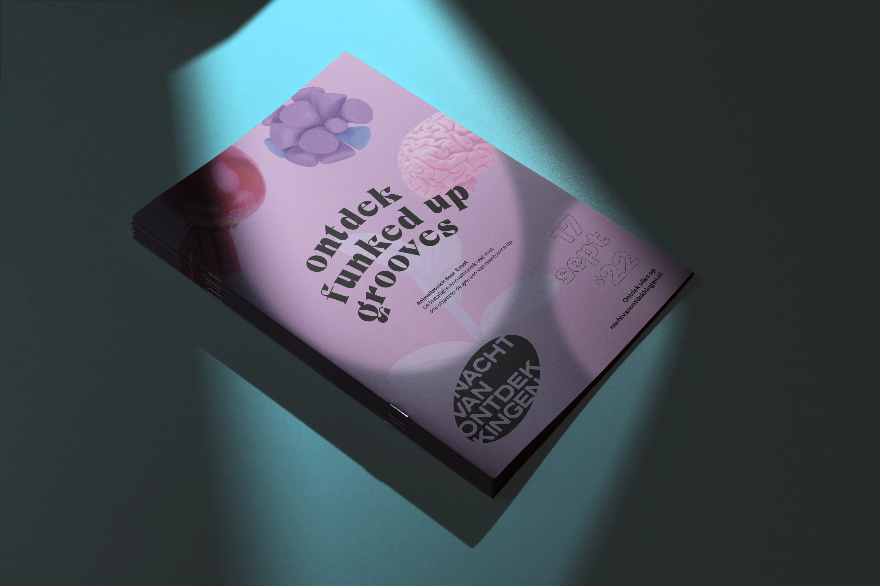 Grafisch ontwerp Nacht van Ontdekkingen magazine