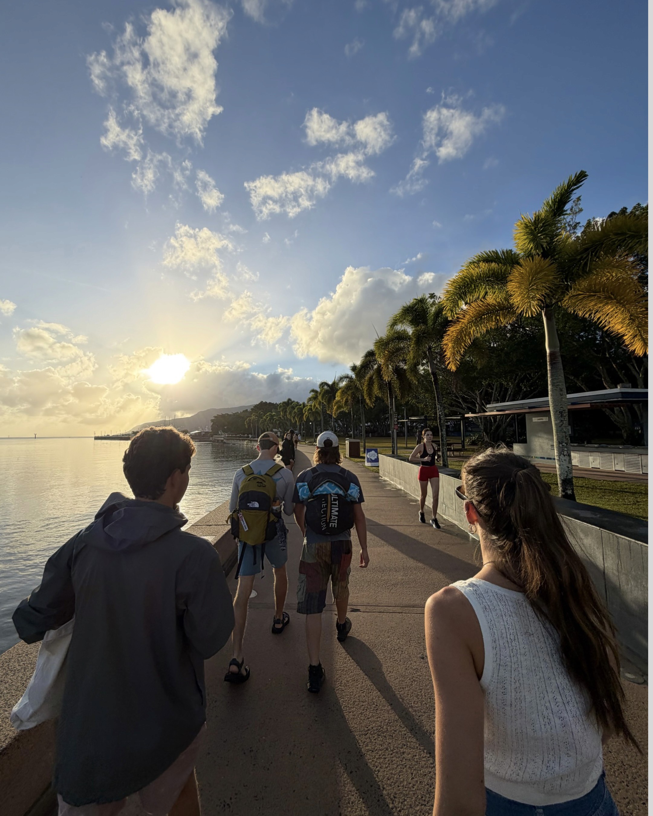 MONKE travel moment at sunset
