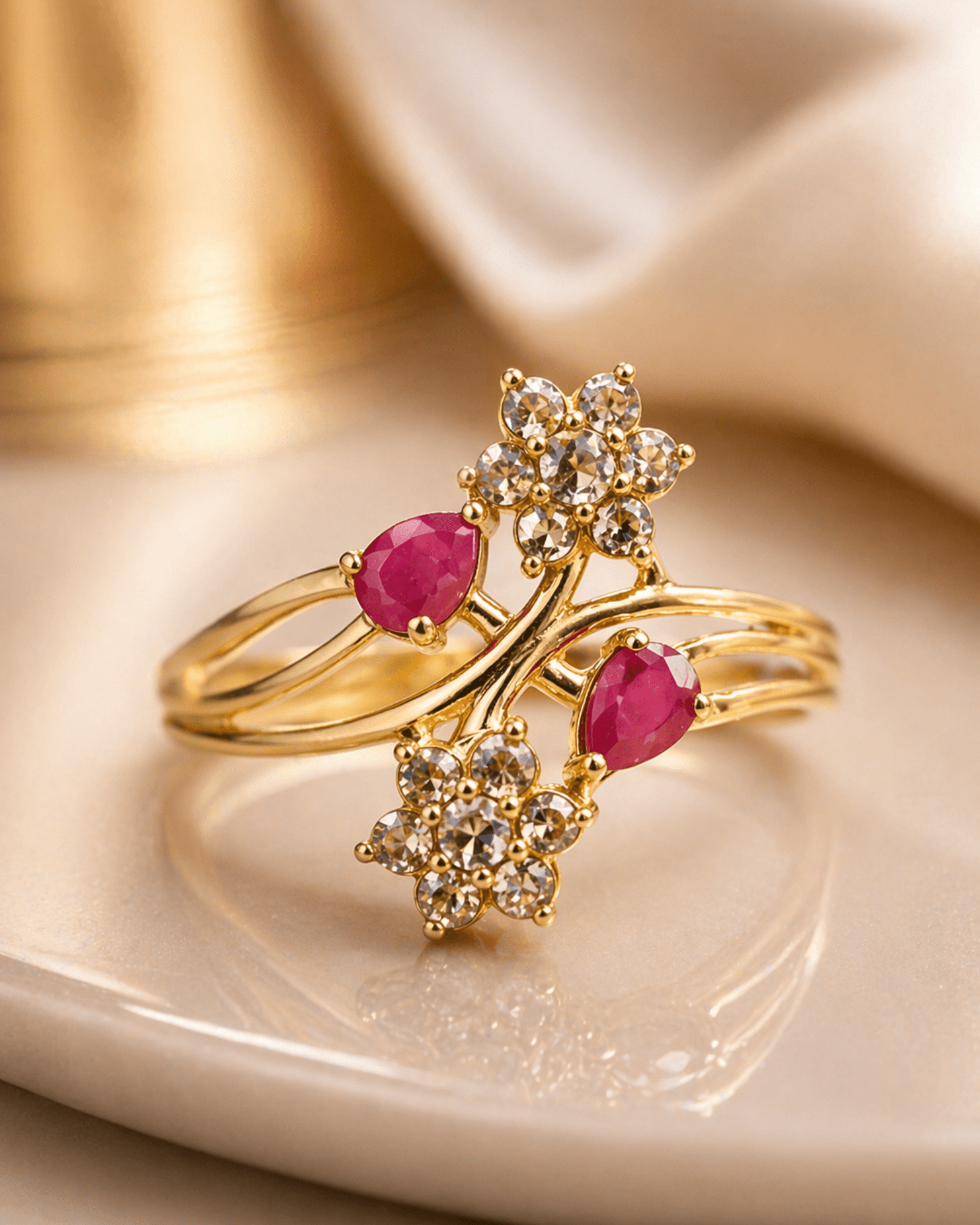Two way uncut diamond ring
