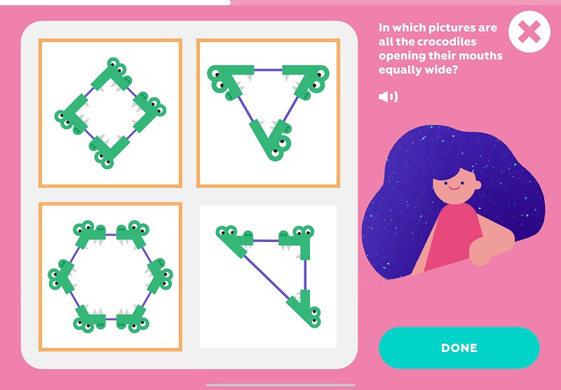 Angles: identify shapes where all angles are equal