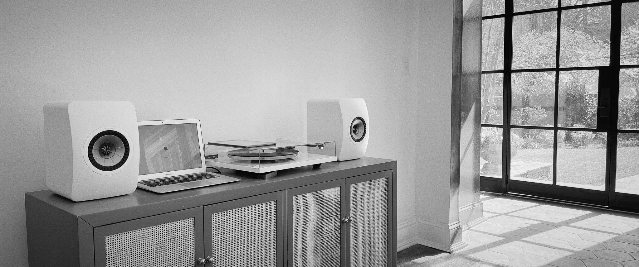 Room showcasing hifi setup featuring Chord Qutest