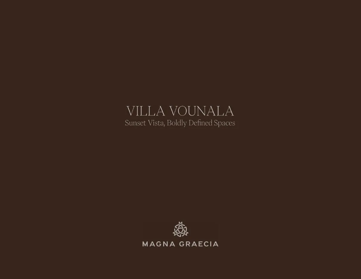 Cover of the Villa Vounala brochure designed by TERAMOK