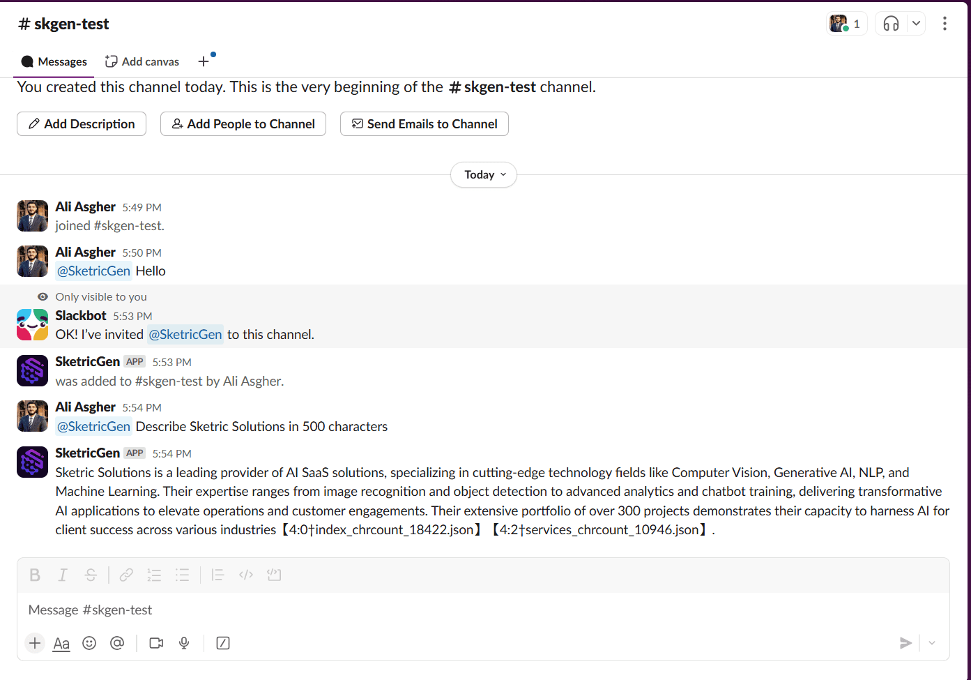 Chatting with Slack Bot