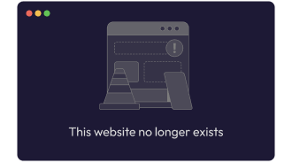 A website with a website not found message