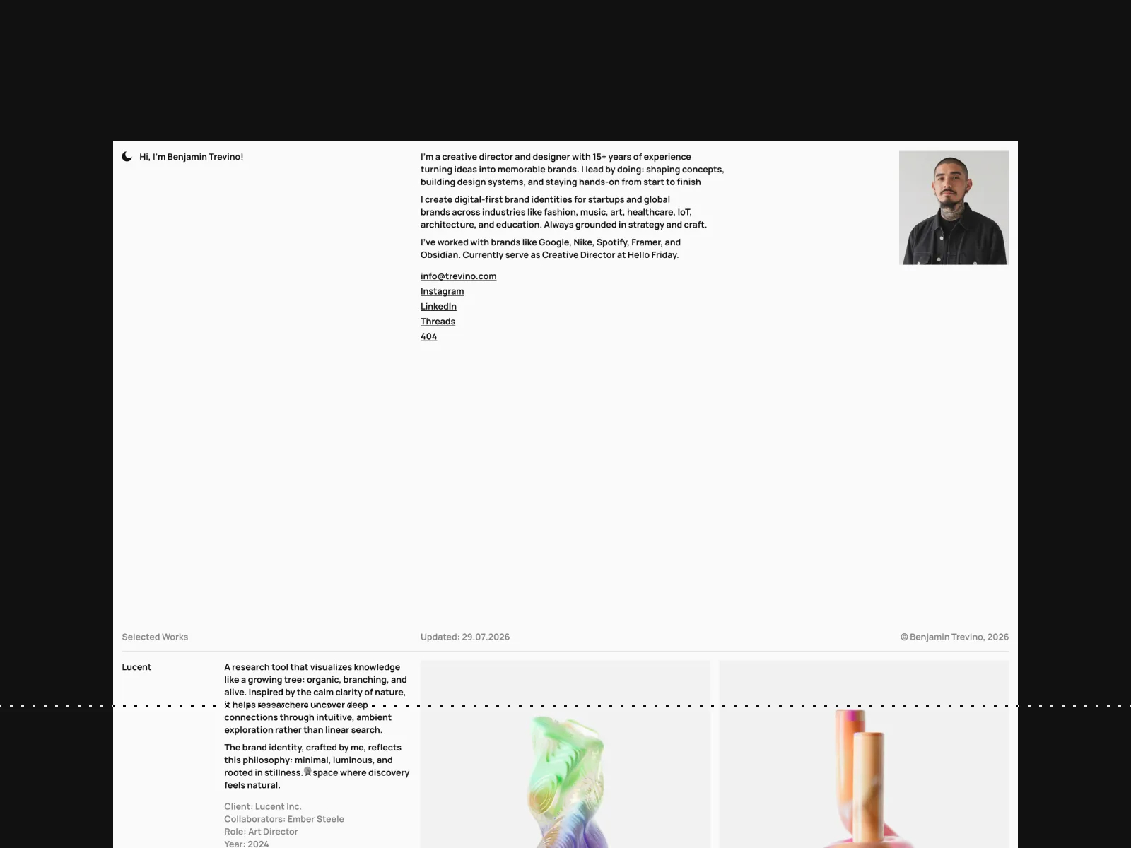 Preview of the Plyń template layout