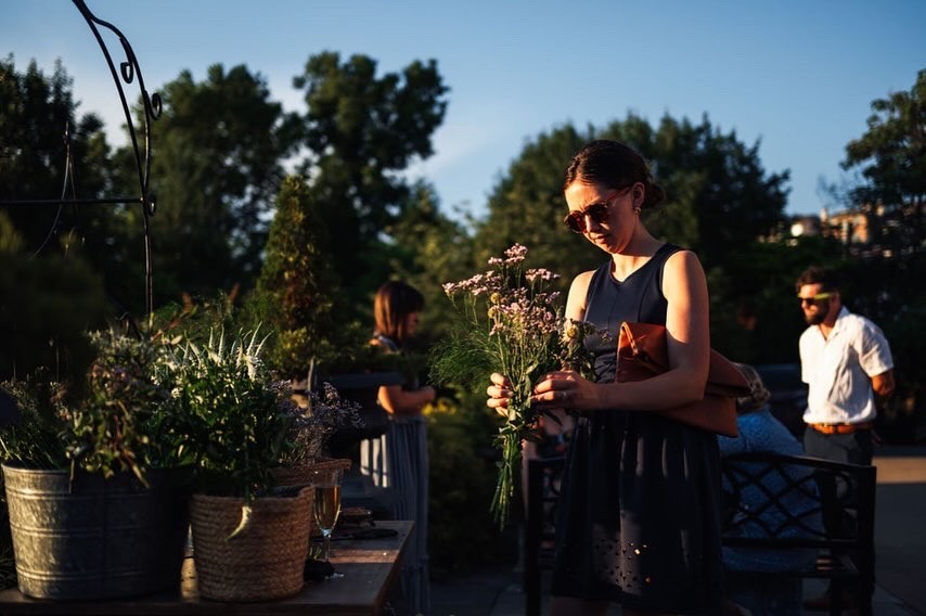 Interior of a house looking over green yard