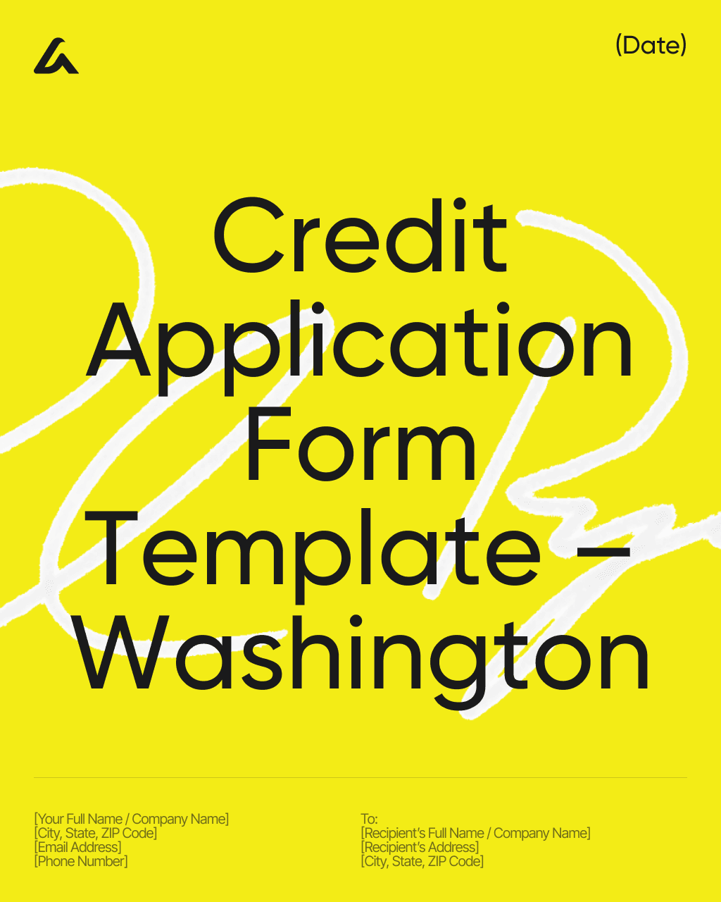 Credit Application Form Template – Washington